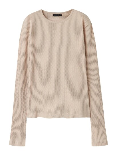 LMTD Nlfninusa Ls O Neck S Top Cream 158 164 LMTD Nlfninusa Ls O Neck S Top Cream 158 164
