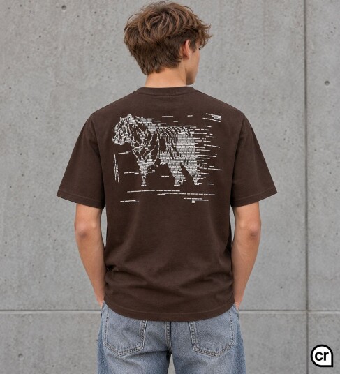 Hound T-skjorte HdAnton Dark Brown m. Trykk Hound 10 år (140) T-skjorte Brun