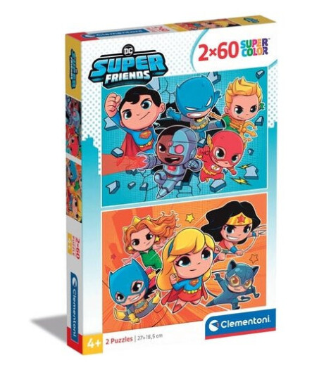 Clementoni Supercolor Dc Comics Superfriends 60 Stykker Tegneserier 4 År