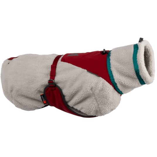 Non-Stop Dogwear Trekking Fleece Jakke for Hund - 40 cm Grå/Vinrød/Teal