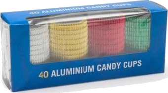 Aluminium Candy Cups Assorterede Farver,40 Stk/Pk