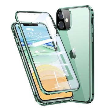 iPhone 11 Magnetic Deksel med Herdet Glass Grønn