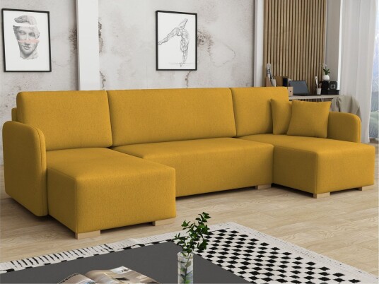 Amelus Sovesofa Dobbel Divan 4 Seter   Gul