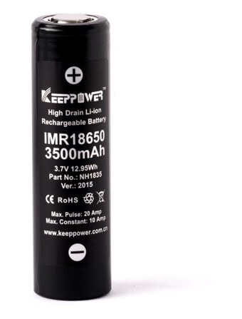 Allnet Imr18650, Oppladbart Batteri, 3,7 V, 2 Stykker, 3500 Mah, Sort, Sølv, Rohs Allnet Imr18650, Oppladbart Batteri, 3,7 V, 2 Stykker, 3500 Mah, Sort, Sølv, Rohs