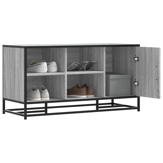  Skobenk grå sonoma 100x40x53,5 cm konstruert tre og metall 8721102842764