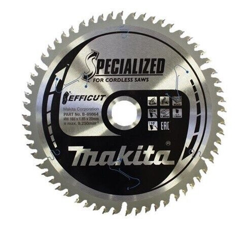 Makita Efficut Circular Saw Blade - for wood metal laminate medium-density fibreboard