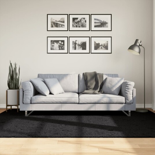 Teppe OVIEDO kort luv svart 160x230 cm 8721012231603