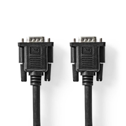 Nedis VGA-kabel | VGA Han | VGA Hun 15p | Nikkel belagt | Maksimum oppløsning: 1280x800 | 20.0 m | Rund | ABS | Sort | Plastpose