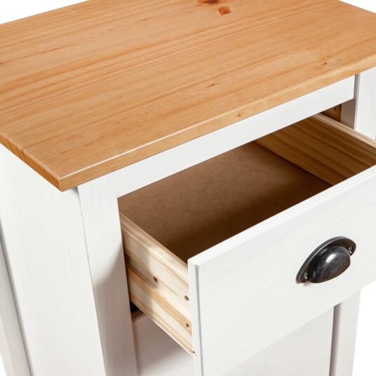 vidaXL Skjenk Hill hvit 46x35x80 cm heltre furu vidaXL Skjenk Hill hvit 46x35x80 cm heltre furu
