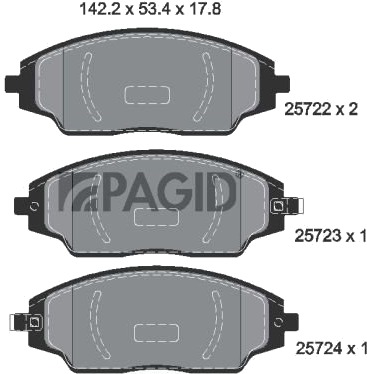 PAGID T2409N Bremseklosser PAGID T2409N Bremseklosser