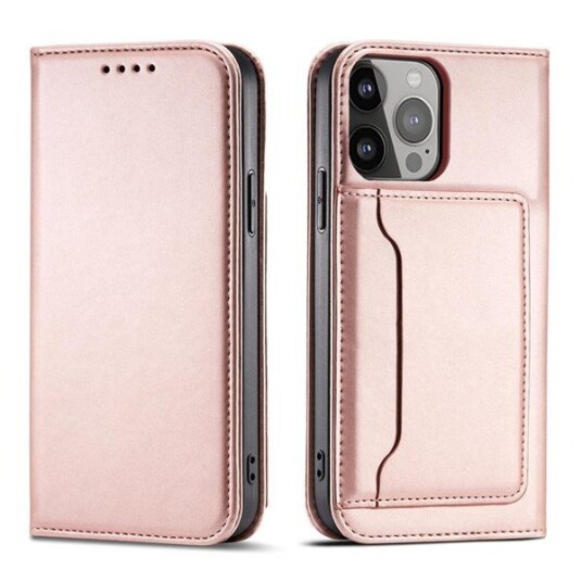 Hurtel Magnet Card Case for Samsung Galaxy S23+ Flip Cover Wallet Stand Pink