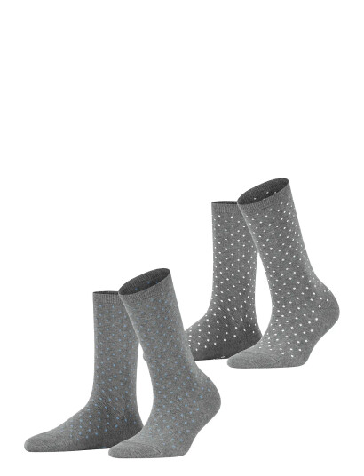 Esprit Socks Fine Dot 2-Pack Sustainable With Pattern - Grey - 35-38 Esprit Socks Fine Dot 2-Pack Sustainable With Pattern - Grey - 35-38
