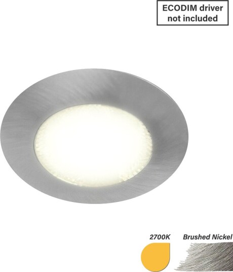 EcoDim ED-10045 LED-møbelspot Ø55 mm 2700K nikkel