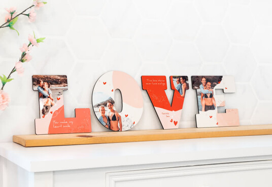 smartphoto Trebokstaver med foto - Love