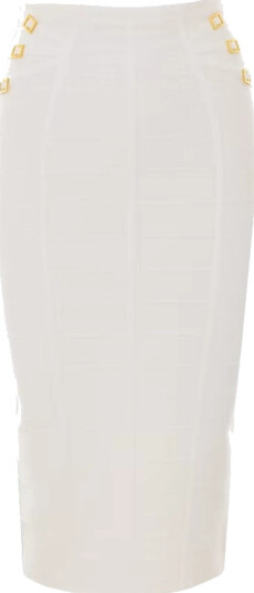 Elisabetta Franchi Dame Skjørt Hvit M, Elisabetta Franchi Dame Skjørt Hvit M,