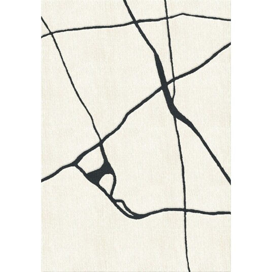 Layered Gute Ullteppe Sort/Hvit 300x400 cm