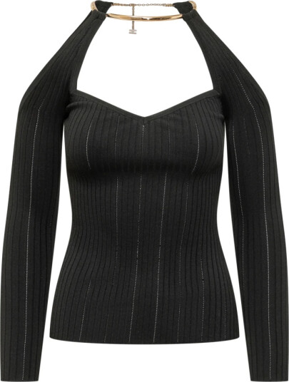 Elisabetta Franchi Dame Topper Svart L,
