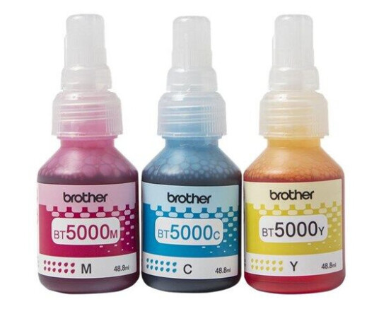 Brother BT5000CL Value Pack - 3-pack - yellow cyan magenta - original - ink refill - Blekkrefill Blå
