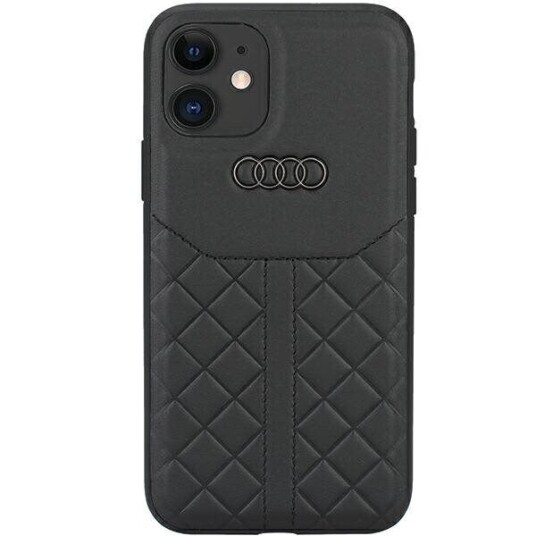 Audi Audi Genuine Leather Iphone 12/12 Pro 6.1" Czarny/Black Hardcase Au-Tpupcip12p-Q8/D1-Bk