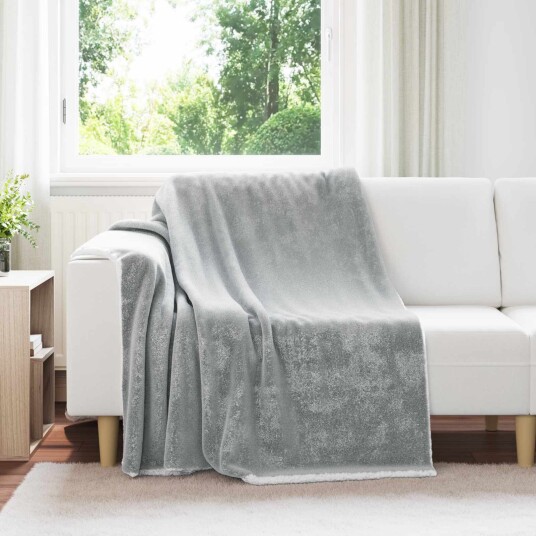 vidaXL Kastteppe Grå 150 x 200 cm Fleece