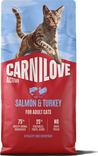 Carnilove Kattemat Active Cat Tørrfôr med Laks og Tyrkisk Kylling 6 kg
