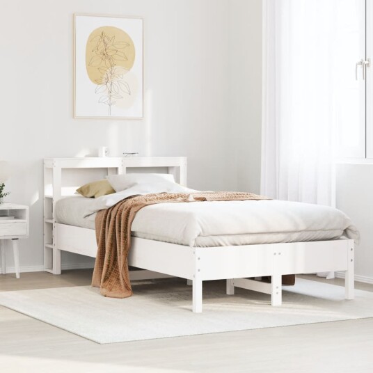 Sengeramme uten madrass hvit 90x190 cm heltre furu 3306169