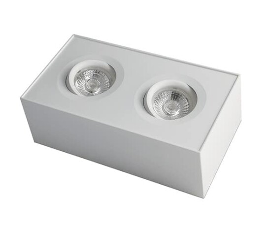 Nordic Utah X2 Firkant Downlight WarmDim 18W 360 Tilt Hvit Nordic Utah X2 Firkant Downlight WarmDim 18W 360 Tilt Hvit