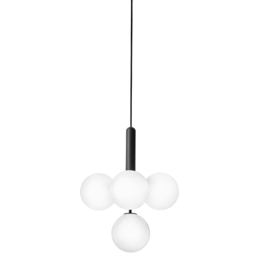 Nuura Taklampe 4 Pendel Rock Grey & Opal Hvit