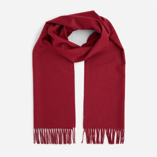 Johnstons of Elgin Plain Scarf Wool - Merlot Rød OS