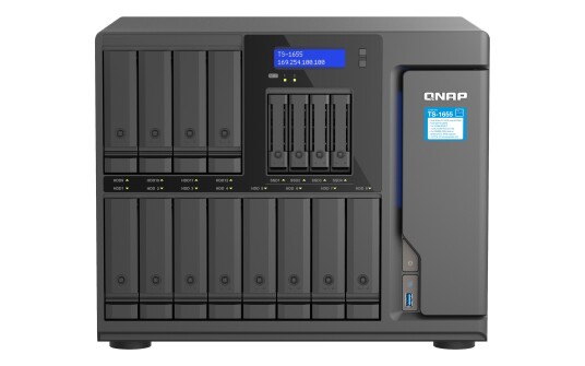 QNAP TS-1655 NAS Kabinett 16-Bay Intel Atom C5125 Octa Core 8 GB RAM SATA RAID