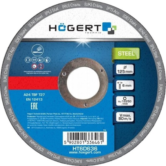 Hogert Technik HT6D636 Slipeskive, vinkelsliper