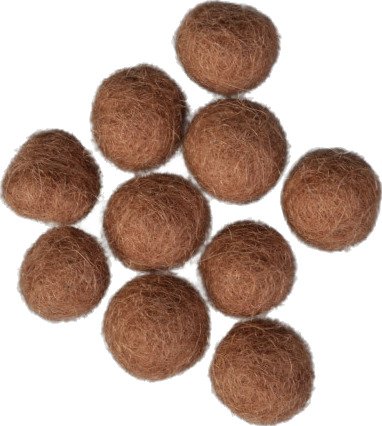Creafelting Filtkuler 10mm Brun BN1 10 stk
