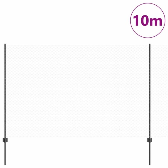 Gjerde med innlegg. Grå 1.6 x 10 m Stål Gjerde med innlegg. Grå 1.6 x 10 m Stål