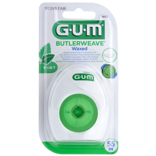 GUM Floss Butlerweave vokset mynte GUM Floss Butlerweave vokset mynte