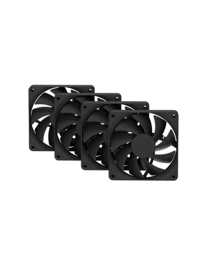 HYTE FA12 120mm Kabinettvifter 4pk - Sort HYTE FA12 120mm Kabinettvifter 4pk - Sort