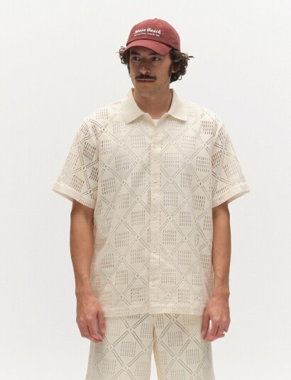 Gabba Gabsteven Croch Ss Shirt Grs Cream M
