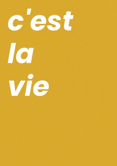 Plakat C'est la Vie