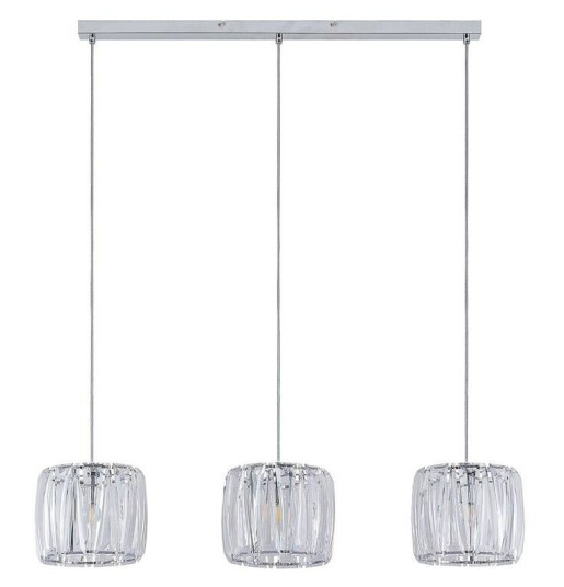 Lindby Sofia lampe i bjelkeform 3 lys, klar/krom Lindby Sofia lampe i bjelkeform 3 lys, klar/krom