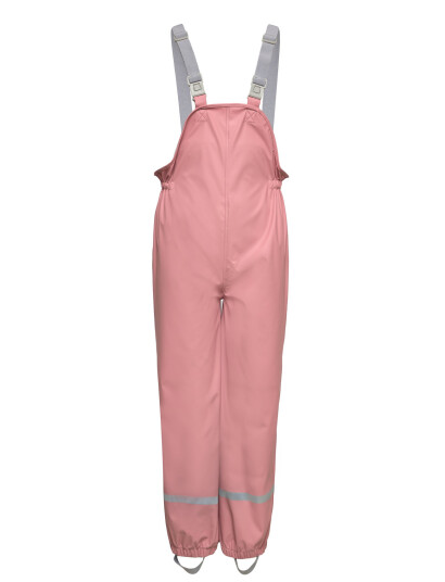 Color Kids Pants Pu W. Suspender Pink 110 Color Kids Pants Pu W. Suspender Pink 110