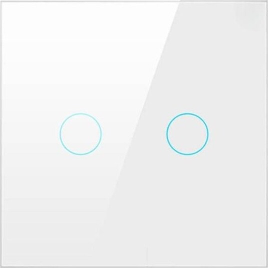 Avatto Ts02-eu-w2 Smart Lysbryter - Wifi, 2 Knapper - Hvit Avatto Ts02-eu-w2 Smart Lysbryter - Wifi, 2 Knapper - Hvit