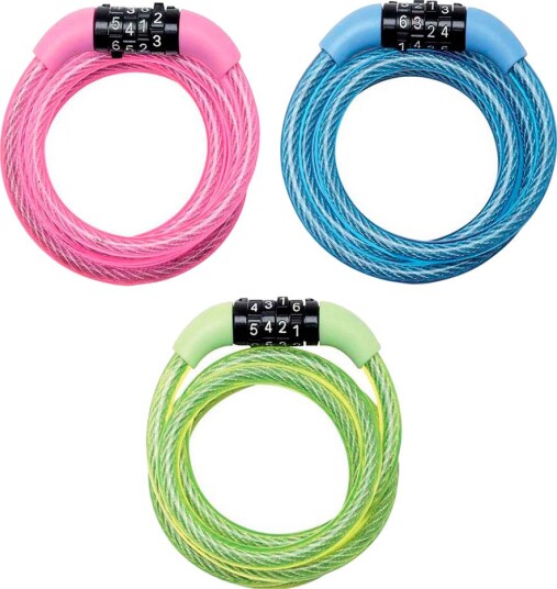 Kjettinglås Master Lock 8143EURDPROCOL 1,2 m kode 3-pk