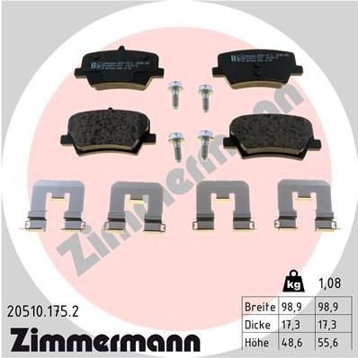 Bremseklosser ZIMMERMANN 20510.175.2