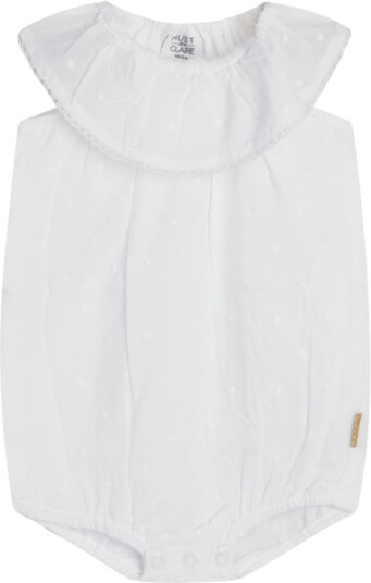 Hust And Claire Magnolia Romper White (62 / 3 mnd)