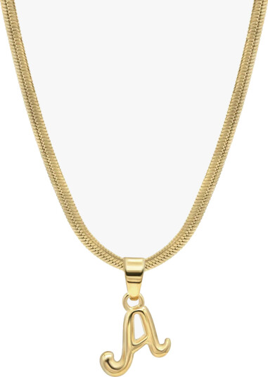 Who Is She Bone Letter Necklace Gold Gull ONE SIZE Who Is She Bone Letter Necklace Gold Gull ONE SIZE