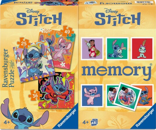 Ravensburger Stitch Puslespill 3-i-1 + Memory Ravensburger Stitch Puslespill 3-i-1 + Memory