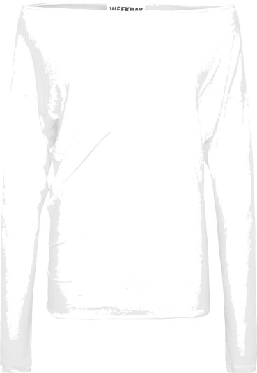 Weekday Off Shoulder Long Sleeve Top WHITE L