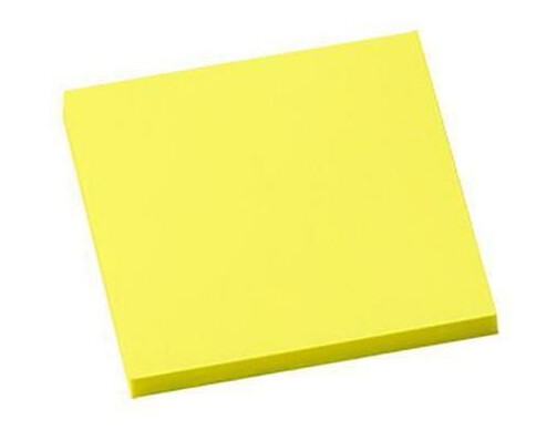 Notatblokk Info 75x75 neon gul