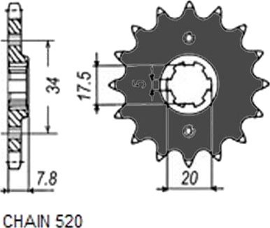Kjededrev SUNSTAR 391-14