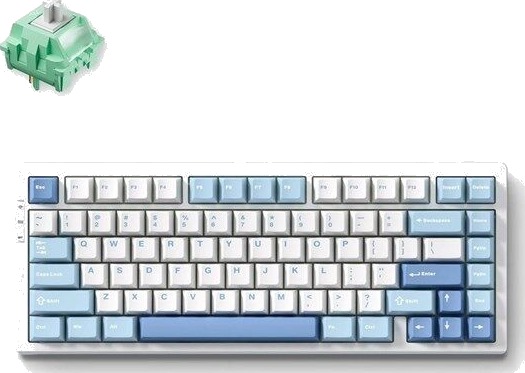 MCHOSE G75 Pro Wireless Gasket Mounted Blue Uten numpad Engelsk USA Bl MCHOSE G75 Pro Wireless Gasket Mounted Blue Uten numpad Engelsk USA Bl