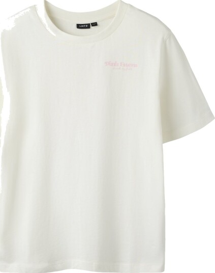 LMTD T skjorte NlfHubba White Alyssum/Pink A Boo LMTD 13 14 år (158 164) T skjorte Hvit